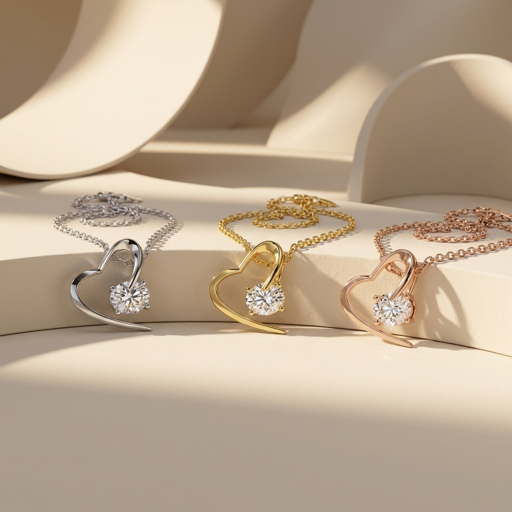 Three tone heart pendant set
Open heart diamond necklaces
White gold heart pendant
Yellow gold heart pendant
Rose gold heart pendant
Solitaire heart pendant trio
Modern heart necklace set
Three metal heart necklaces
Elegant diamond heart pendants
Contemporary heart pendant collection