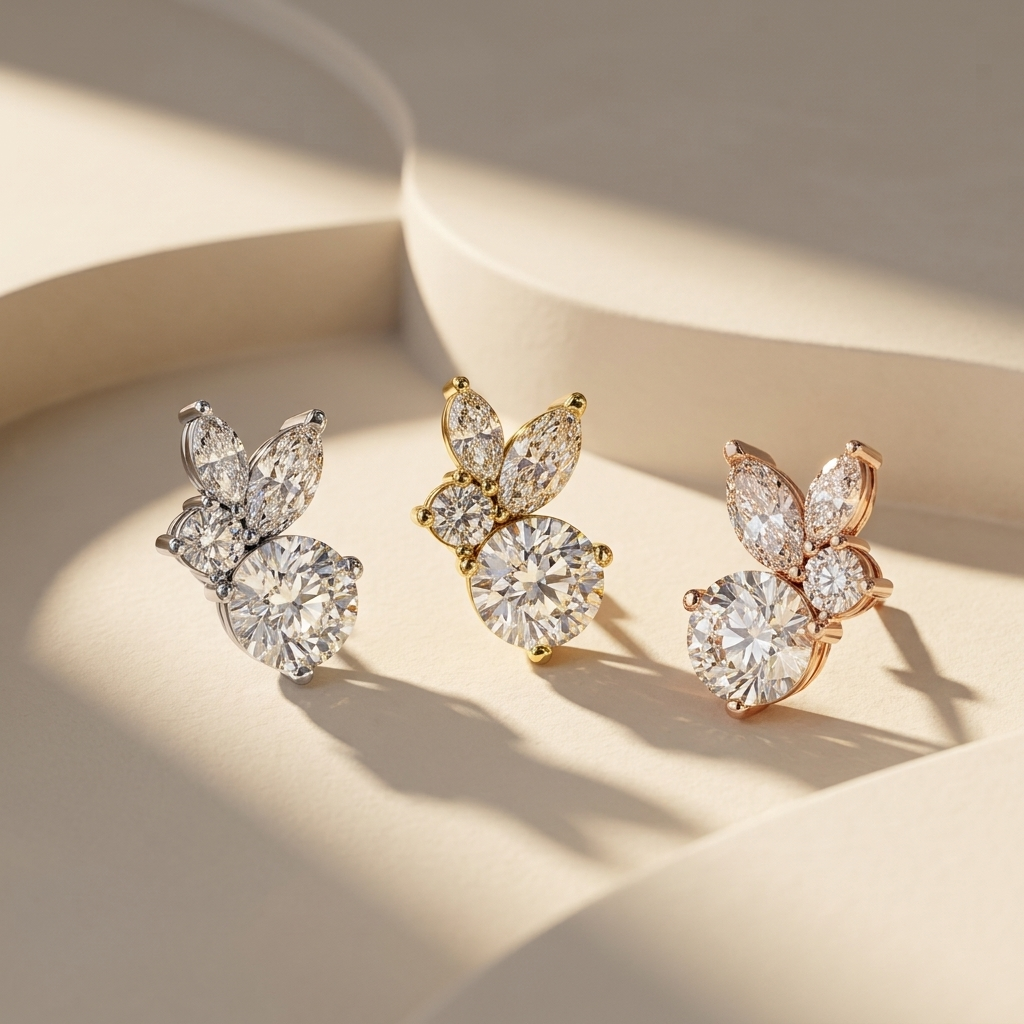 Tri Tone Butterfly Diamond Earrings Featuring White Yellow And Rose Gold Finishes
Elegant Butterfly Diamond Earrings Displayed In Three Distinct Gold Colors
Premium Butterfly Earrings Crafted With Brilliant Marquise And Round Cut Diamonds
Luxury Tri Tone Diamond Earrings Showcasing Exceptional Sparkle And Elegance
Fine Jewelry Butterfly Earrings Featuring White Yellow And Rose Gold Styles
Sophisticated Tri Tone Diamond Earrings Inspired By Nature And Timeless Beauty
High Quality Butterfly Diamond Earrings C