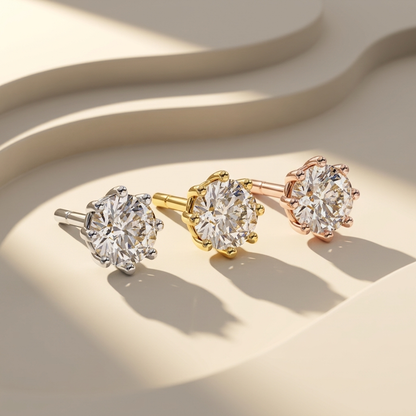 Round Brilliant Diamond Stud Earrings In White Yellow And Rose Gold
Elegant Tri Tone Diamond Earrings Featuring A Classic Six Prong Setting
Premium Solitaire Diamond Studs Showcasing Three Distinct Gold Finishes
Luxury Diamond Earrings Crafted In White Gold Yellow Gold And Rose Gold
Fine Jewelry Tri Tone Stud Earrings With Brilliant Round Cut Diamonds
Beautiful Diamond Stud Earrings Displayed In Three Different Gold Colors
Sophisticated Tri Tone Diamond Earrings Designed For Everyday Elegance
Sparkling Roun
