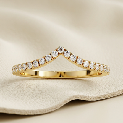 Yellow gold V shape diamond band
Luxury V shaped diamond band in yellow gold
Elegant chevron diamond band with round brilliant diamonds
Fine jewelry V shape diamond band close up
Sparkling yellow gold chevron diamond band
Premium V shaped diamond band for women
Designer V shape diamond band with pavé round diamonds
Modern yellow gold V contour diamond band
Timeless V shape diamond band with brilliant round diamonds
Classic yellow gold chevron diamond band for stacking