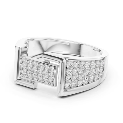 White gold buckle style diamond ring
Round diamond white gold buckle band ring
White gold geometric buckle diamond ring
Modern white gold diamond statement ring
White gold wide band pavé diamond ring
Contemporary buckle design diamond ring
White gold rectangular diamond buckle ring
Bold white gold diamond fashion band
White gold designer buckle style ring
Multi diamond white gold buckle band ring