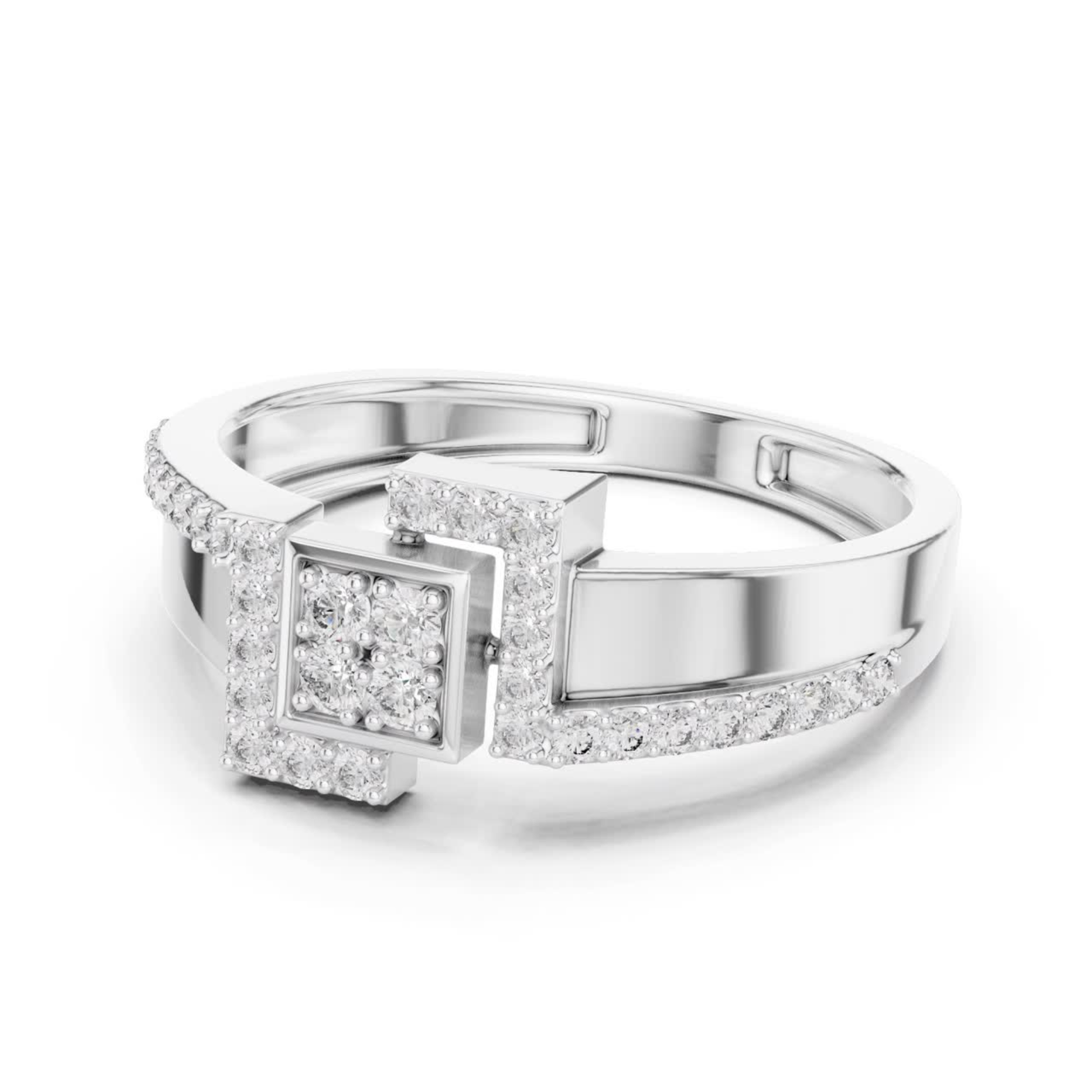 White gold diamond ring side view
Side profile white gold diamond ring
White gold geometric diamond band side
White gold pave diamond ring angle view
Modern white gold diamond ring side
White gold square diamond ring profile
White gold split style diamond ring
Contemporary white gold diamond ring side
White gold layered diamond band view
White gold geometric ring side profile