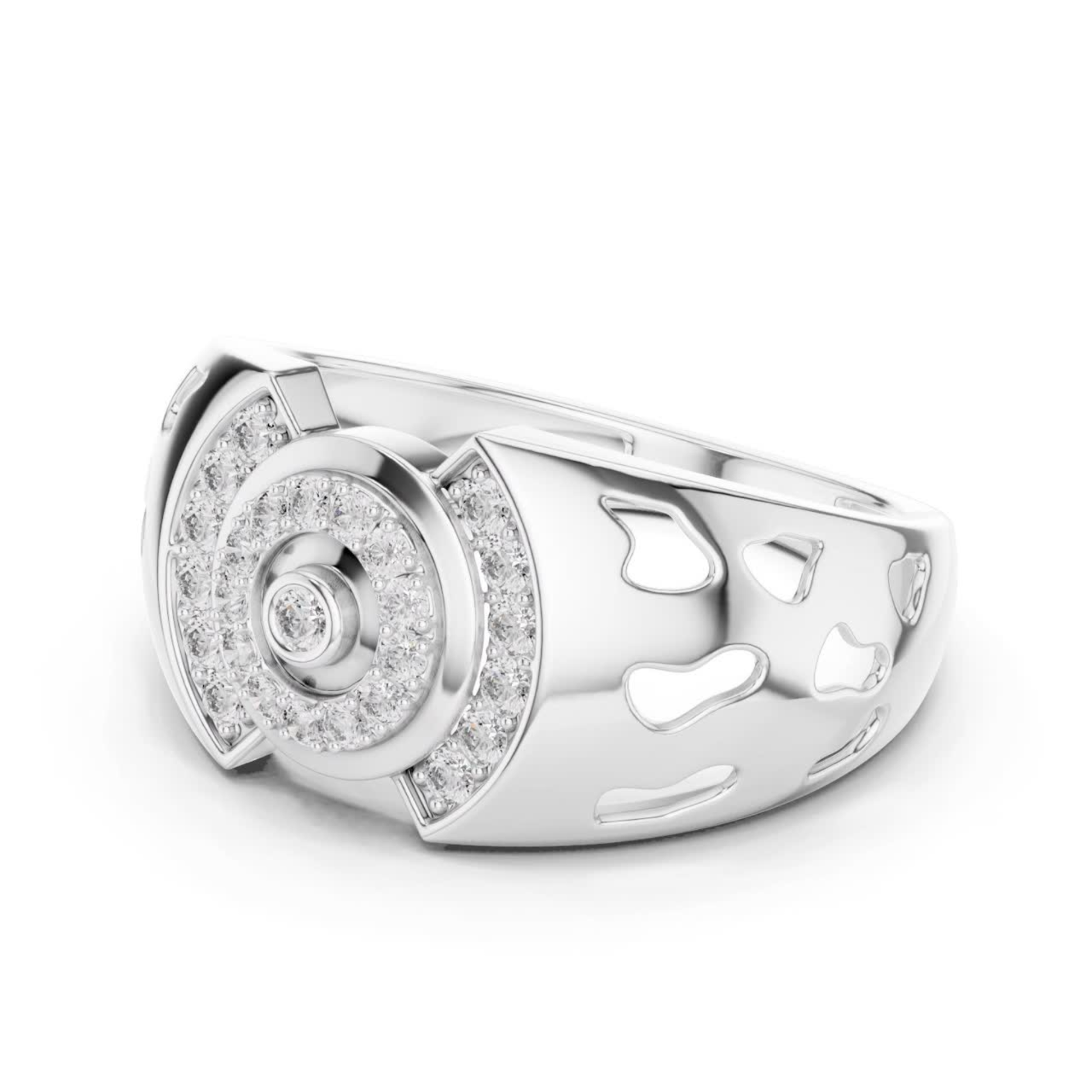 White gold round diamond halo statement ring side view
Side profile white gold wide band diamond ring
White gold openwork halo diamond fashion ring side
Round diamond halo white gold ring angled side view
White gold modern statement diamond ring side profile
Wide white gold band round diamond halo ring
Side angle white gold circular diamond statement ring
White gold designer halo diamond ring side profile
Luxury white gold round diamond fashion ring side
White gold bold halo diamond statement ring design