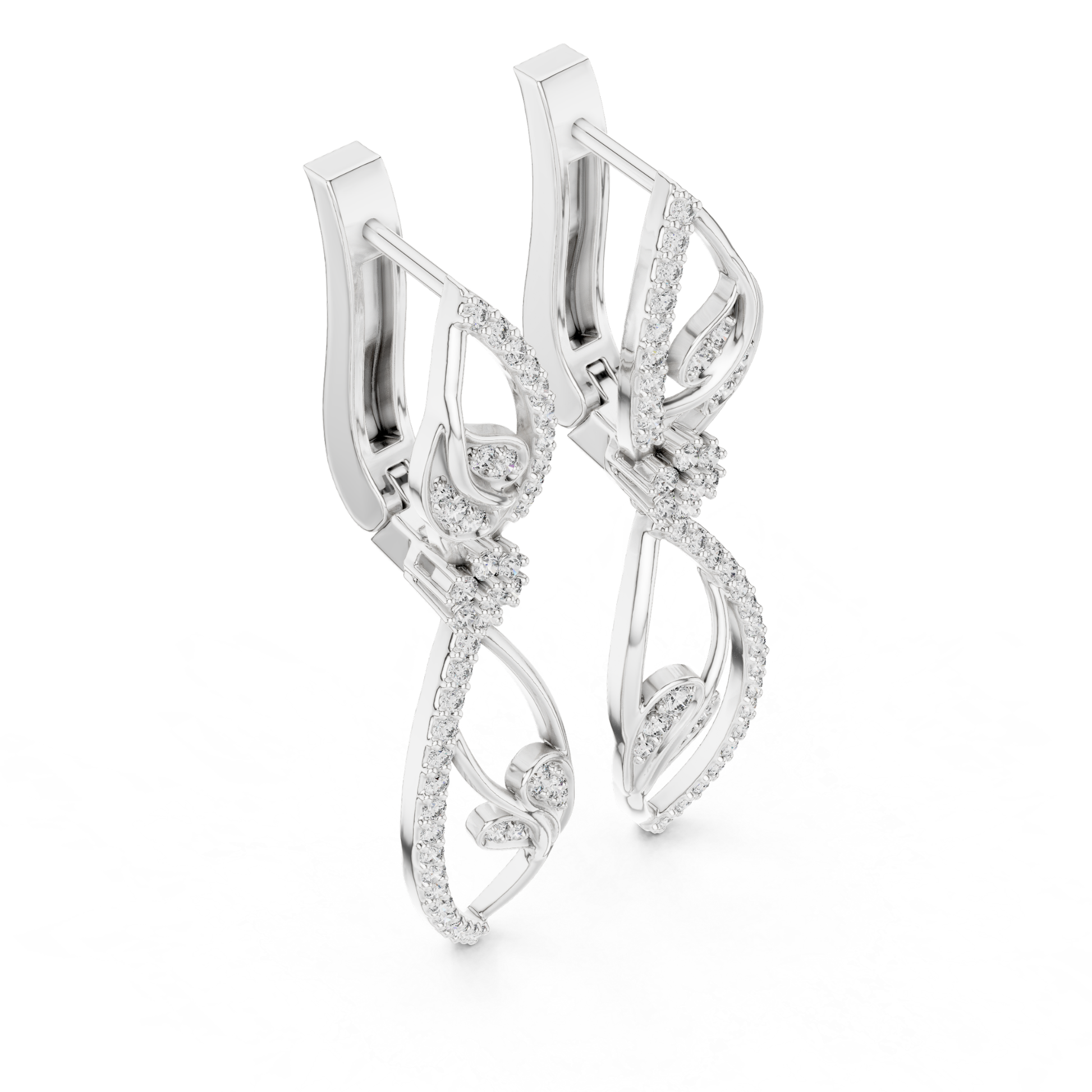 Side profile white gold diamond leaf drop earrings
White gold open leaf diamond earrings side view
Round diamond leaf motif drop earrings in white gold
Side view designer diamond drop earrings in white gold
White gold diamond earrings with leaf pattern side view
Curved leaf diamond drop earrings in white gold
Openwork round diamond earrings side profile in white gold
White gold leaf inspired dangle earrings side view
Fine diamond drop earrings with leaf design in white gold
White gold round diamond earrings