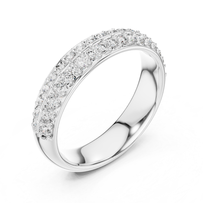 Angled view white gold diamond pave ring design
White gold double row diamond ring angle view
Perspective view diamond pave band in white gold
White gold diamond band angled display ring
Round diamond pave ring side angle view
Double row diamond band perspective view design
White gold diamond ring three quarter view
Angled white gold pave diamond band style
White gold diamond ring diagonal view close up
White gold diamond pave ring tilted view