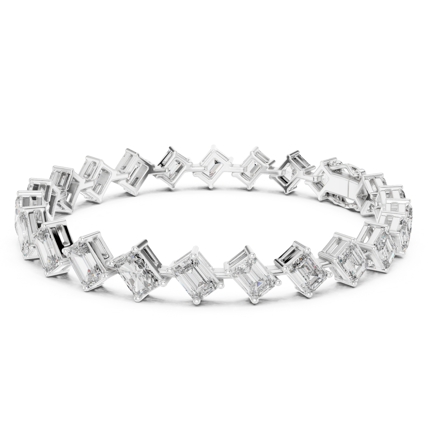 White gold floating emerald cut diamond tennis bracelet
Emerald cut diamond bracelet with open link design
Luxury white gold geometric diamond tennis bracelet
Modern floating diamond bracelet for women
Fine jewelry emerald cut diamond bracelet in white gold
Premium white gold bracelet with step cut diamonds
Designer floating emerald diamond tennis bracelet
Elegant white gold bracelet with emerald cut diamonds
Contemporary diamond line bracelet in white gold
Solid white gold floating emerald diamond bracelet