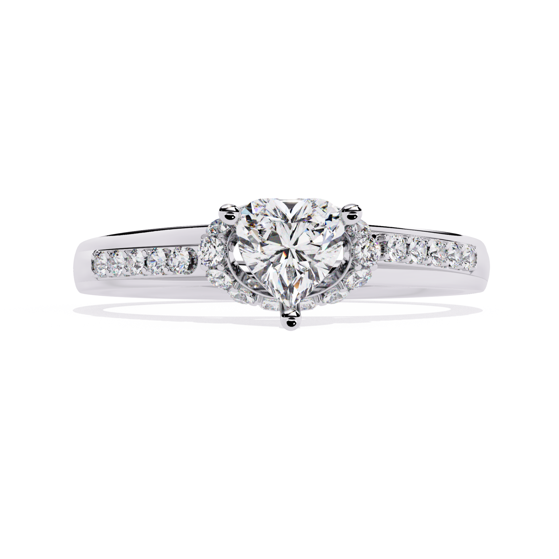 White gold heart center round diamond ring
Heart shape center with round diamond band
White gold heart design round stone ring
Heart mount ring with round diamond
Round diamond set in heart style center
White band heart center diamond ring
Heart inspired center round diamond ring
Front view heart center diamond ring
White gold ring with heart and round stone
Heart setting ring with round diamond