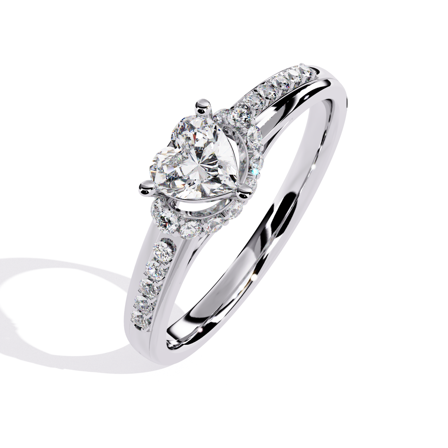 White gold heart center diamond ring
Heart center ring with round halo diamonds
White gold band with heart center stone
Angled view heart center diamond ring
Heart design ring with side diamonds
White gold heart mount diamond ring
Heart center halo diamond band
Side stone band heart center ring
Close view heart center diamond ring
White gold heart style diamond ring