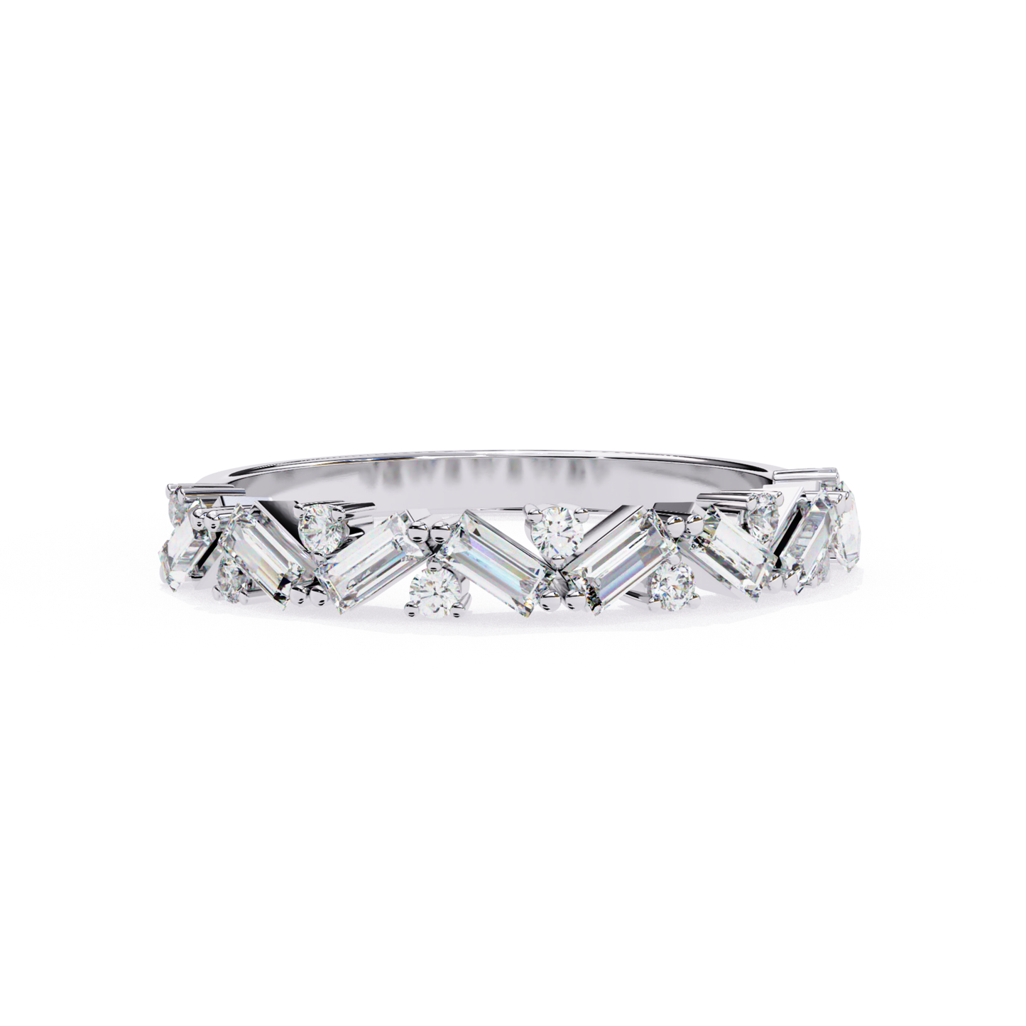White gold mixed cut diamond band
Luxury white gold mixed cut diamond wedding band
Elegant white gold band with baguette and round diamonds
Fine jewelry mixed cut diamond band in white gold
Sparkling white gold baguette and round diamond ring
Premium white gold mixed shape diamond anniversary band
Designer white gold band featuring baguette and round diamonds
Modern white gold mixed diamond stackable band
Timeless white gold mixed cut diamond ring
Classic white gold mixed shape diamond band