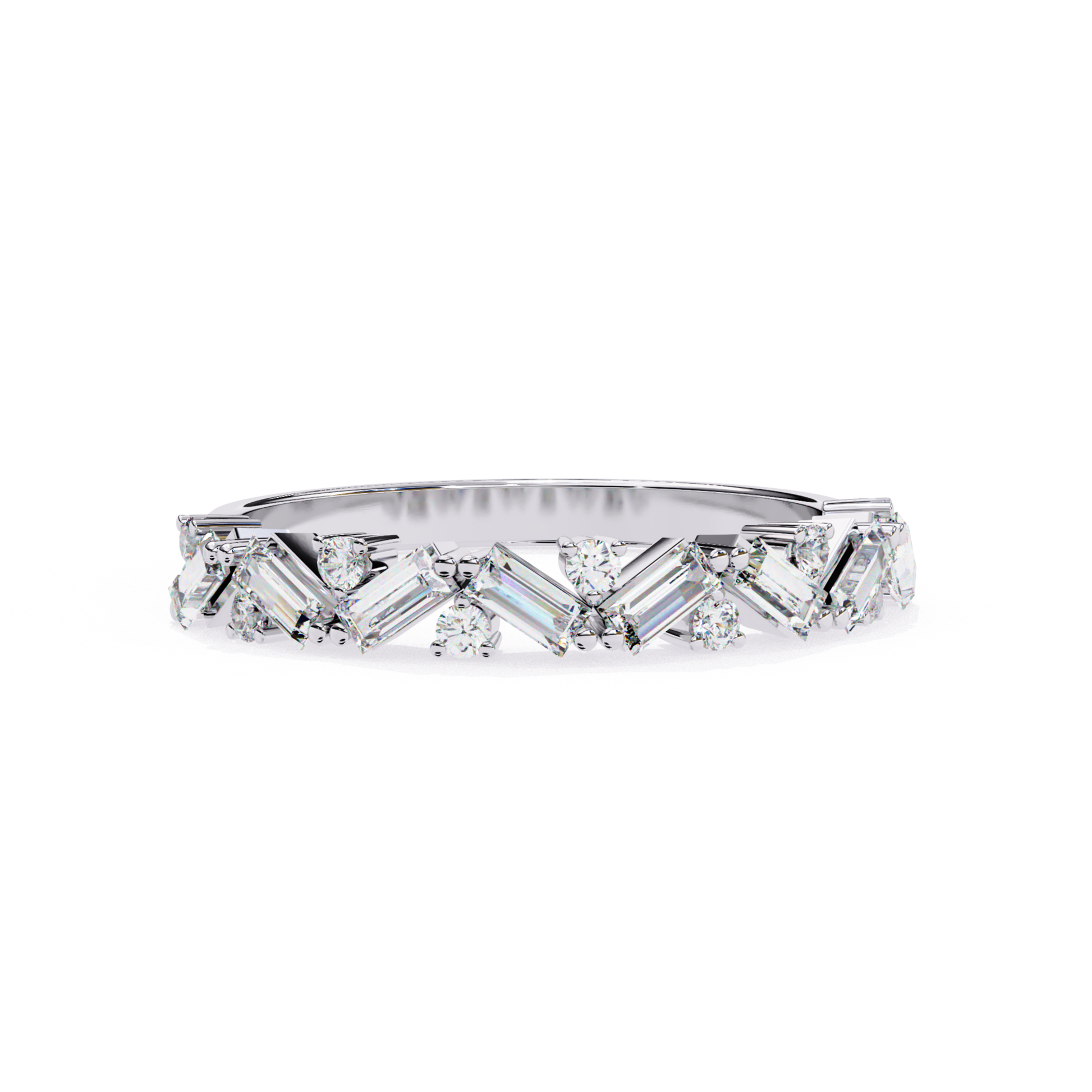 White gold mixed cut diamond band
Luxury white gold mixed cut diamond wedding band
Elegant white gold band with baguette and round diamonds
Fine jewelry mixed cut diamond band in white gold
Sparkling white gold baguette and round diamond ring
Premium white gold mixed shape diamond anniversary band
Designer white gold band featuring baguette and round diamonds
Modern white gold mixed diamond stackable band
Timeless white gold mixed cut diamond ring
Classic white gold mixed shape diamond band