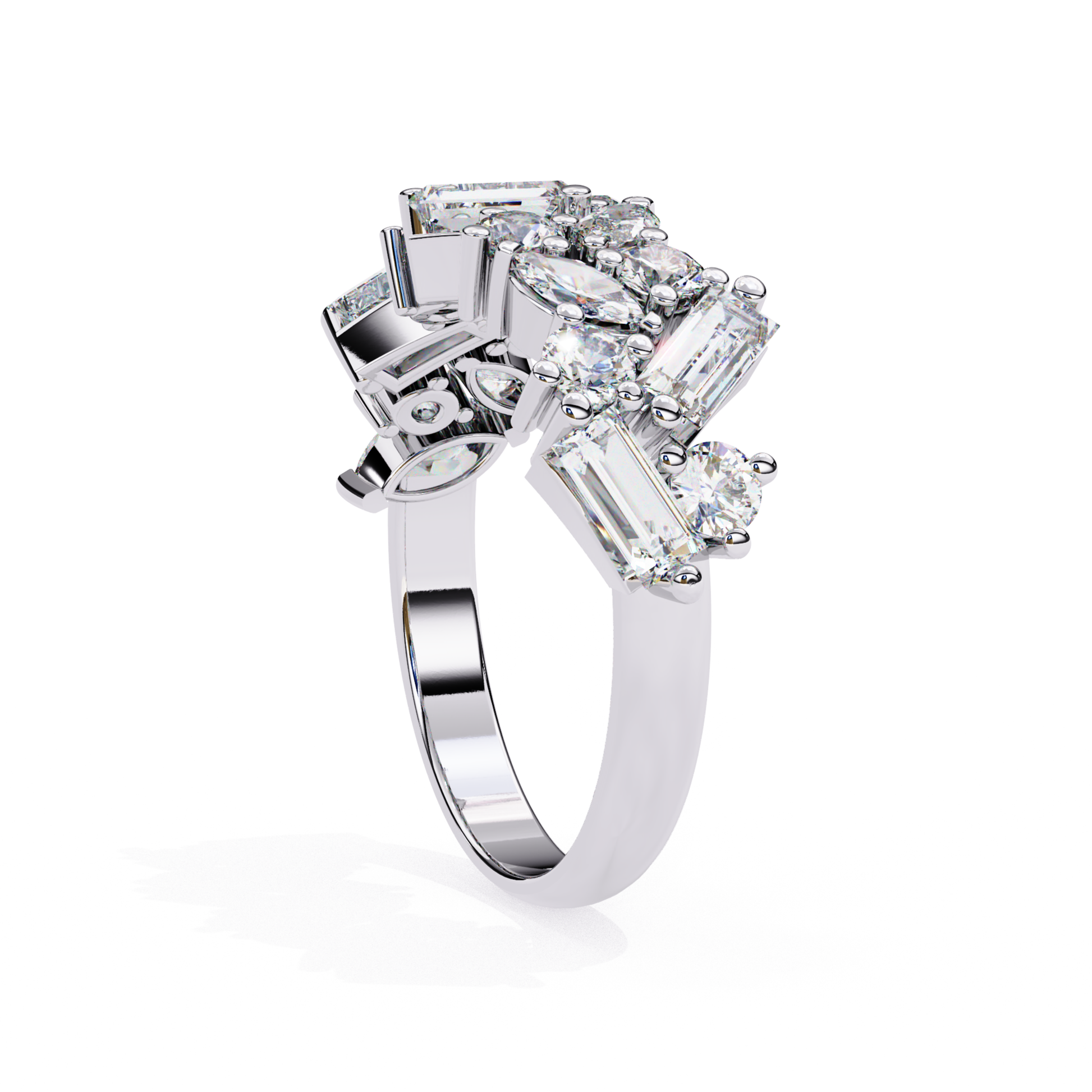 White gold mixed shape diamond band side view
Luxury white gold mixed shape diamond ring profile
Side view of white gold band with round marquise and baguette diamonds
Fine jewelry mixed cut diamond band in white gold side profile
Sparkling white gold mixed shape diamond anniversary band
Premium white gold mixed cut diamond ring for women
Designer white gold band with round marquise and baguette diamonds
Modern white gold mixed shape diamond wedding band side angle
Timeless white gold mixed shape diamond ba