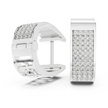 White gold multi row round diamond hoop earrings
White gold pave diamond hoop earrings front view
Round diamond hoop earrings with multi row setting
White gold diamond huggie hoop earrings angle view
Wide hoop earrings with round brilliant diamonds
White gold round diamond earrings close up view
Multi row pave set diamond hoop earrings
White gold diamond hoop earrings side angle
Round diamond hoop earrings with wide profile
White gold hoop earrings with round diamond rows
