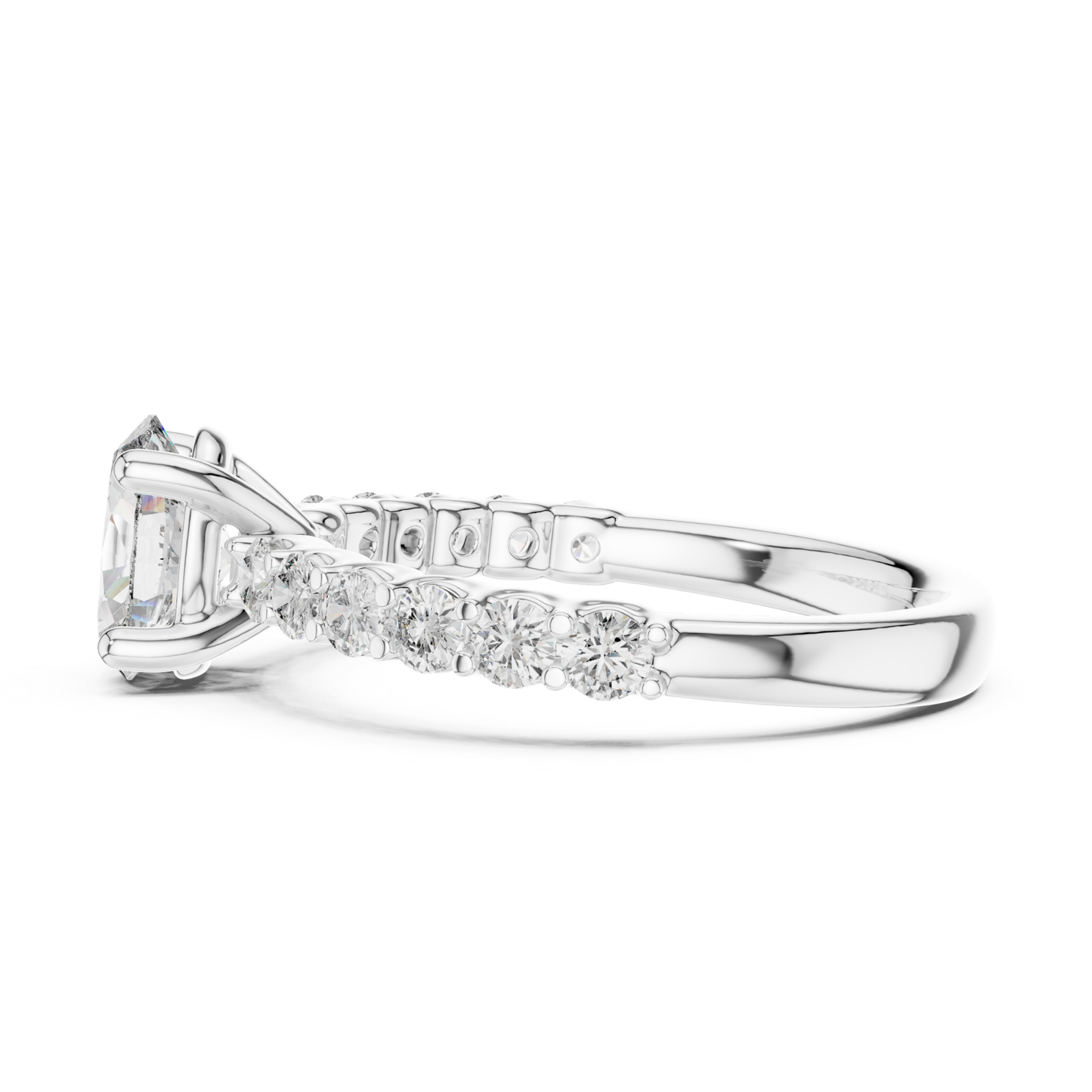 White gold oval diamond side stone engagement ring
Oval diamond engagement ring with white gold band
White gold oval cut diamond ring with side stones
Oval center diamond ring in white gold setting
White gold diamond engagement ring with accent stones
Oval diamond side view ring in white gold
White gold oval solitaire ring with diamond accents
Oval diamond pave band ring in white gold
White gold oval diamond ring with prong setting
Oval diamond side stone ring in white gold