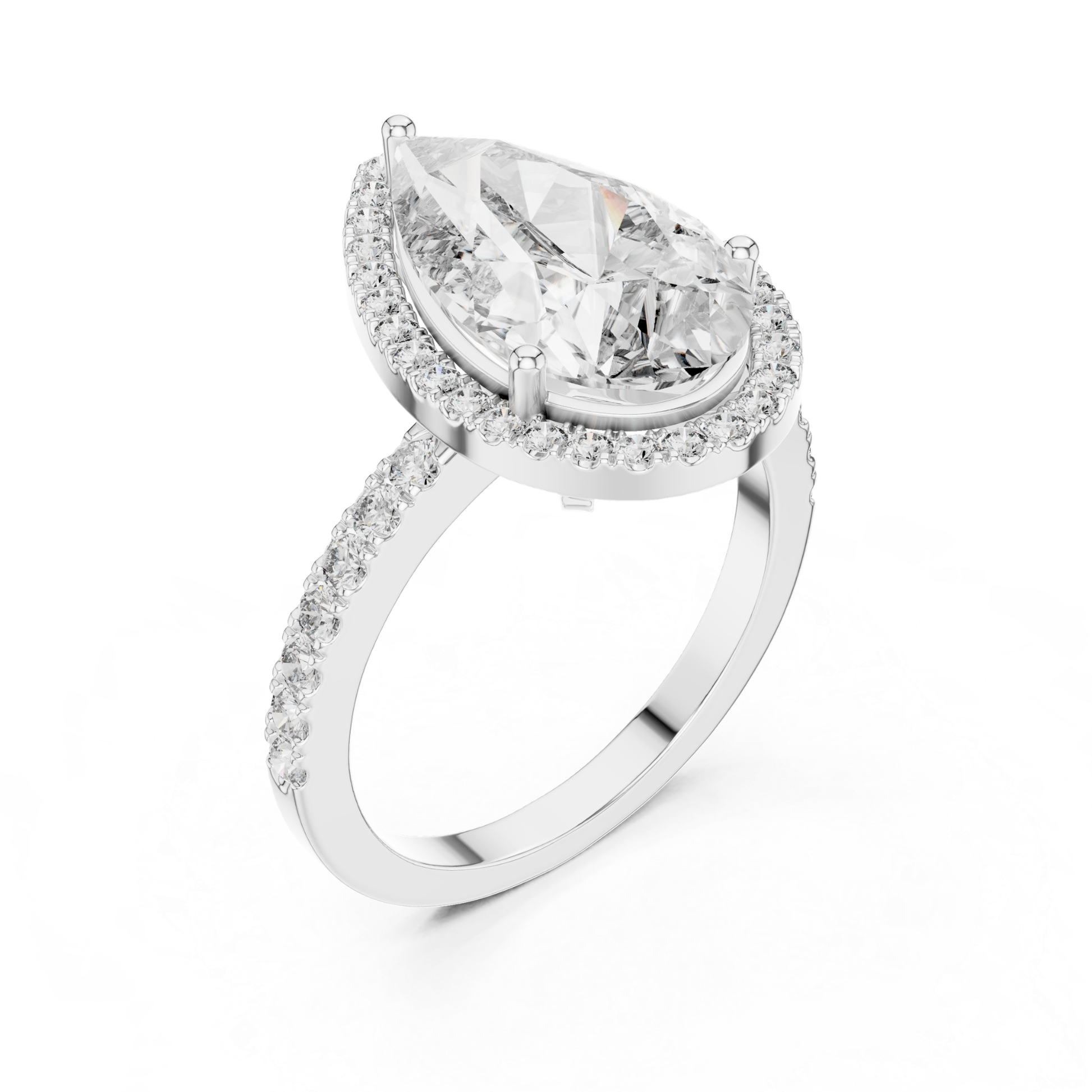 White gold pear diamond halo ring angled view
Angled view of white gold pear diamond halo ring
White gold pear cut diamond halo engagement ring
Pear solitaire diamond ring with halo setting
White gold pear diamond ring with pave band
Pear shaped halo ring in white gold
White gold pear lab grown diamond ring
White gold pear halo ring with diamond band
Angled white gold pear engagement ring
White gold pear halo diamond ring
