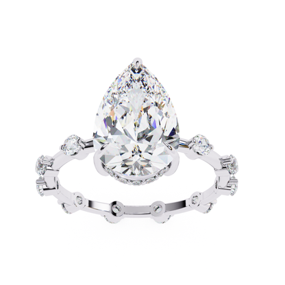 Pear Cut Diamond Solitaire Ring In White Gold
White Gold Pear Diamond Ring With Hidden Halo
Pear Shape Diamond Ring With Round Side Stones
White Gold Solitaire Ring With Pear Cut Diamond
Four Prong Pear Diamond Ring In White Gold
Front View Pear Cut Diamond Engagement Ring
White Gold Ring With Pear Shape Center Diamond
Contemporary Pear Diamond Ring With Hidden Halo
Pear Cut Solitaire Ring With Diamond Band
White Gold Diamond Ring With Pear Center Stone