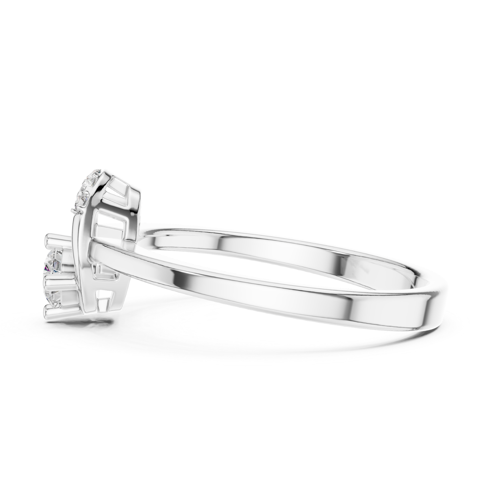 White gold round diamond ring profile side view
Side profile of white gold solitaire diamond ring
Minimal white gold ring with elevated diamond setting
Round diamond ring with open gallery profile design
Elegant white gold diamond ring from side angle
Slim white gold band with prong set diamond
Fine white gold solitaire ring with detailed side structure
Modern white gold engagement ring profile view
Polished white gold ring with raised diamond mount
Delicate round diamond ring with clean white band