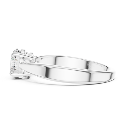 White gold tapered diamond ring side profile
White gold round diamond ring gallery view
Side view of white gold solitaire diamond ring
White gold round cut diamond ring profile
White gold four prong diamond ring side detail
Raised round diamond setting in white gold
White gold polished tapered band profile
White gold elegant solitaire ring side angle
White gold classic diamond ring side design
White gold round brilliant diamond ring profile