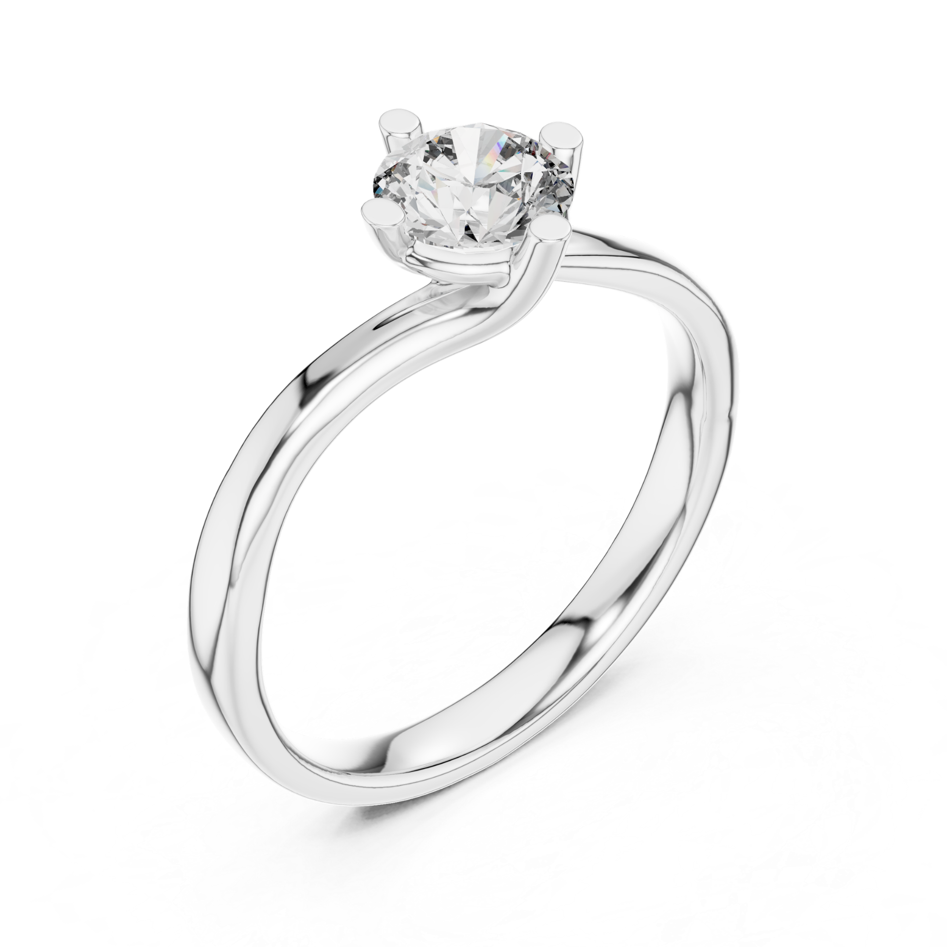 Perspective view white gold twisted solitaire ring
White gold round diamond engagement ring angle
Twisted band solitaire diamond ring white gold
White gold prong set diamond solitaire ring
Minimal round diamond ring perspective view
Elegant twisted diamond band white gold
Modern solitaire engagement ring white gold angle
Round diamond twist band ring white gold
Classic white gold solitaire ring perspective
White gold round diamond promise ring angle