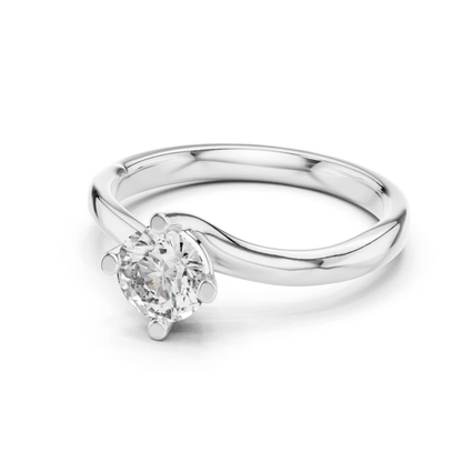 Side view white gold twisted solitaire ring
White gold round diamond side profile ring
Twisted band solitaire diamond ring side angle
White gold engagement ring side view
Round diamond solitaire ring white gold side view
Minimal twisted diamond ring white gold
White gold prong set solitaire ring angle
Elegant round diamond twist band side view
Modern white gold solitaire side profile ring
Round diamond twisted band ring white gold angle
