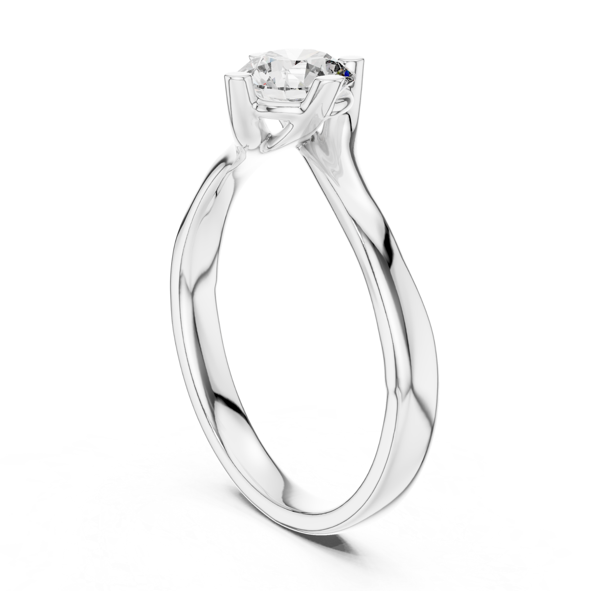 Vertical view white gold twisted solitaire ring
White gold round diamond upright profile ring
Twisted band solitaire diamond vertical view
White gold engagement ring upright angle
Round diamond solitaire ring vertical profile
Minimal twisted diamond ring white gold
White gold prong set solitaire upright ring
Elegant round diamond twist band vertical
Modern white gold solitaire ring upright
Round diamond twisted band ring vertical view