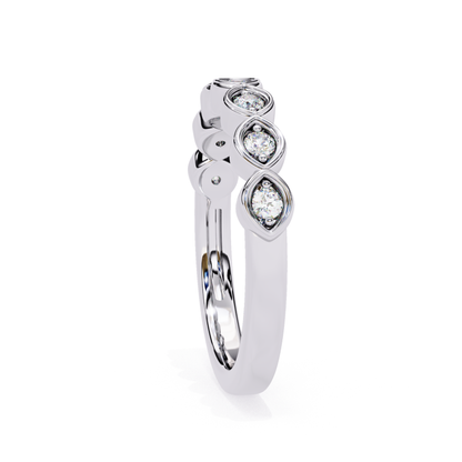Side view white gold ring with round diamonds
White gold band showing round bezel diamonds
Profile view white gold round diamond ring
White gold ring with round diamond row
Side angle white gold band with round stones
White gold round diamond bezel setting
White gold ring side profile with round diamonds
White gold ring showing round stone detail
Round diamond bezel white gold ring side view
White gold band with round diamonds side view