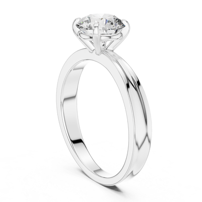 White gold round diamond ring profile view
White gold solitaire ring with tall setting
White gold polished band diamond profile
Round diamond white gold ring from profile
White gold four prong diamond ring design
White gold classic solitaire ring profile
Raised round diamond setting in white gold
White gold elegant diamond ring side profile
White gold slim band round diamond ring
White gold round cut diamond ring profile