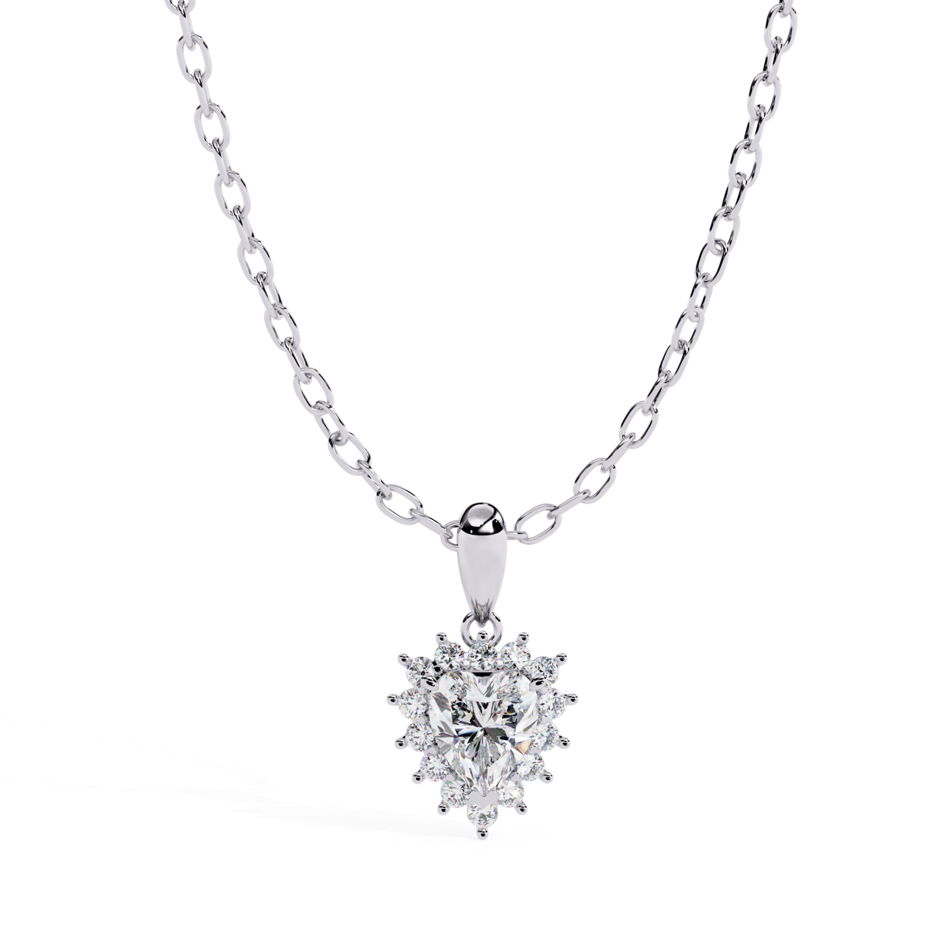 White gold round diamond floral pendant necklace
Round brilliant diamond cluster on white gold chain
Flower inspired diamond pendant in white gold
Halo style round diamond necklace design
White gold necklace featuring a round diamond cluster
Prong set diamond flower pendant with chain
Elegant white gold necklace with diamond center
Circular diamond cluster pendant for women
Luxury round diamond necklace with floral design
Classic white gold pendant with sparkling round diamonds