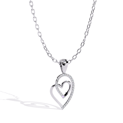 White gold double heart diamond pendant angle view
Round diamond double heart pendant angle view
White gold open heart diamond pendant
Double heart pendant with round diamonds
White gold diamond heart pendant profile
Elegant double heart pendant angle view
Open heart diamond pendant in white gold
Modern layered heart diamond pendant
Round diamond heart pendant angled display
White gold heart pendant with diamonds