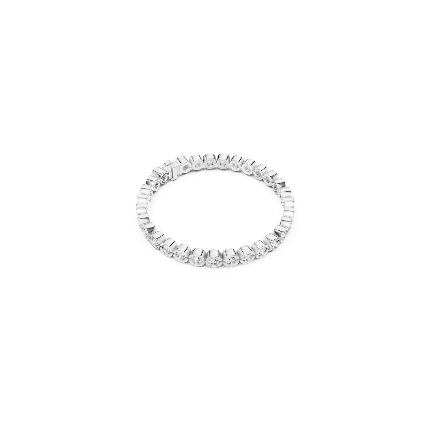 White gold round diamond eternity bracelet
Full circle diamond bracelet in white gold
Round cut diamond wrist bracelet
White gold bracelet with continuous diamonds
Diamond eternity line bracelet design
Circular diamond bracelet top view
White gold round stone bracelet
Diamond bracelet with secure clasp closure
Elegant round diamond bracelet profile
White gold diamond jewelry bracelet