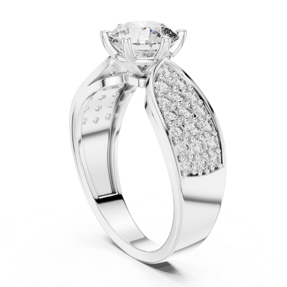 White gold round diamond pave solitaire ring gallery view
White gold gallery setting with round diamond ring
Round diamond white gold gallery ring profile
White gold elevated pave diamond ring design
Six prong white gold gallery diamond ring
White gold under gallery pave ring design
Modern white gold round diamond gallery ring
White gold wide band gallery ring profile
Elegant white gold raised diamond ring design
White gold brilliant diamond gallery setting