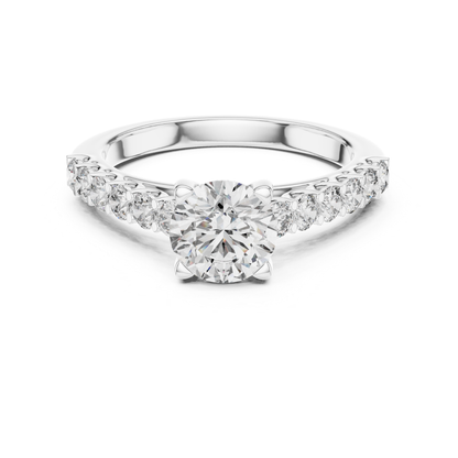 White gold round diamond shared prong ring
White gold round solitaire diamond ring
Front view round diamond shared prong ring
Four prong round diamond accent ring
Round diamond shared prong gold ring
White gold round diamond band ring
Round brilliant diamond shared ring
Polished white gold diamond band ring
Round diamond accent gold band ring
White gold round diamond ring design