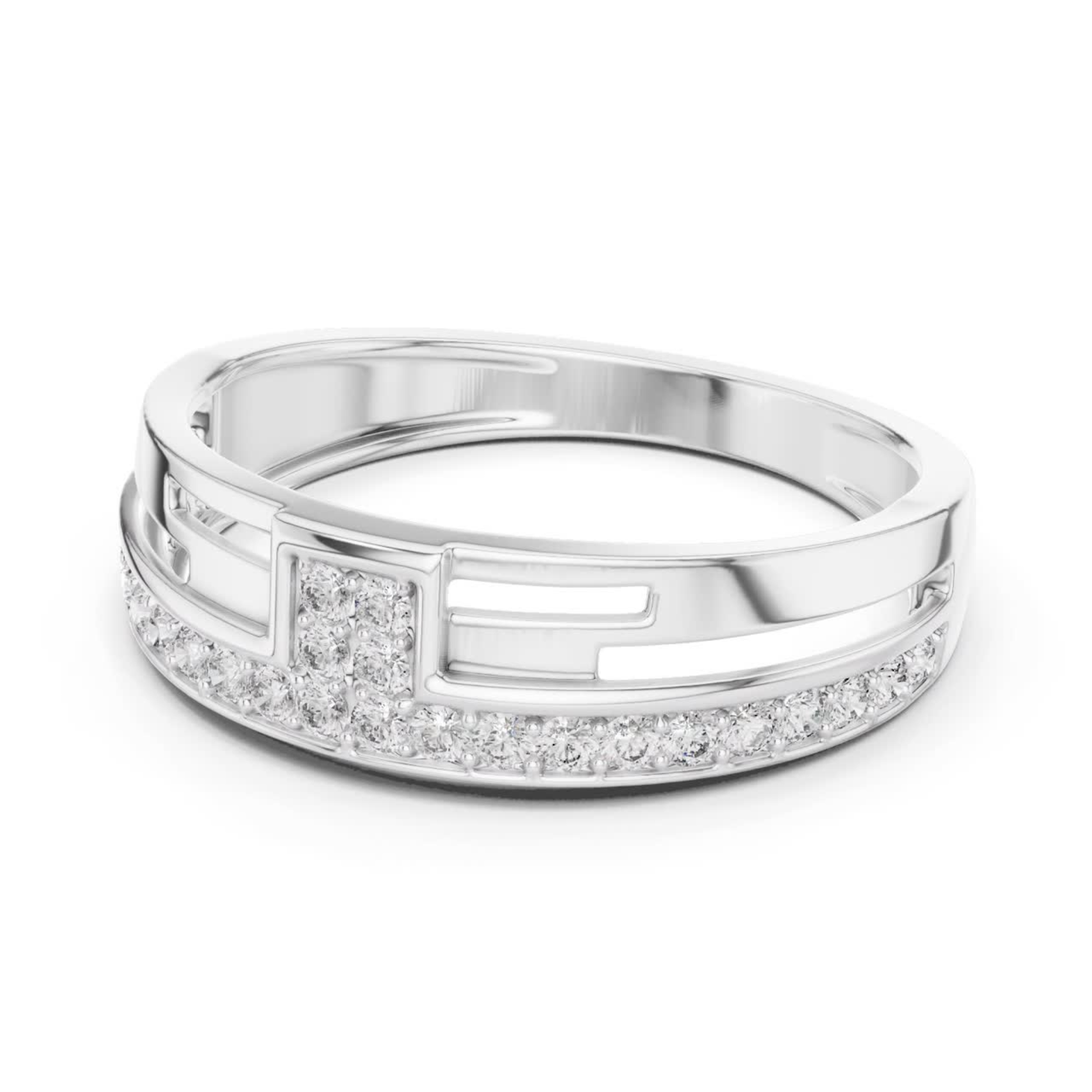 White gold sleek open band ring with round diamonds
Elegant white gold minimalist diamond ring design
Modern white gold diamond fashion band for women
White gold contemporary ring with pave diamonds
Luxury white gold round diamond band ring
Stylish white gold open frame diamond ring
Fine jewelry white gold modern diamond band
Unique white gold designer ring closeup view
Handmade white gold geometric diamond ring
White gold sparkling diamond minimalist band
