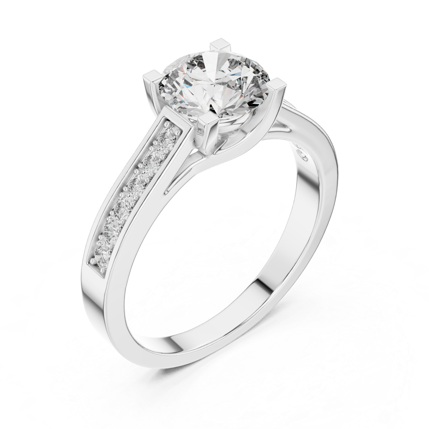 White gold round solitaire channel diamond ring angle
Angled channel set diamond ring in white gold
White gold channel band solitaire diamond ring
Round diamond channel set solitaire ring style
White gold solitaire ring with channel diamonds
Polished white gold channel diamond ring setting
Minimal channel set solitaire diamond ring style
Round brilliant channel diamond ring white gold
White gold round channel set diamond ring design
Classic channel diamond solitaire ring white gold