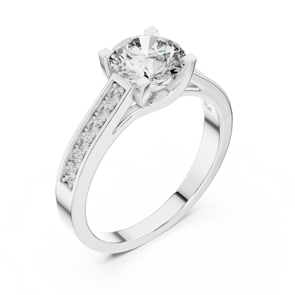 White gold round solitaire channel diamond ring angle
Angled channel set diamond ring in white gold
White gold channel band solitaire diamond ring
Round diamond channel set solitaire ring style
White gold solitaire ring with channel diamonds
Polished white gold channel diamond ring setting
Minimal channel set solitaire diamond ring style
Round brilliant channel diamond ring white gold
White gold round channel set diamond ring design
Classic channel diamond solitaire ring white gold