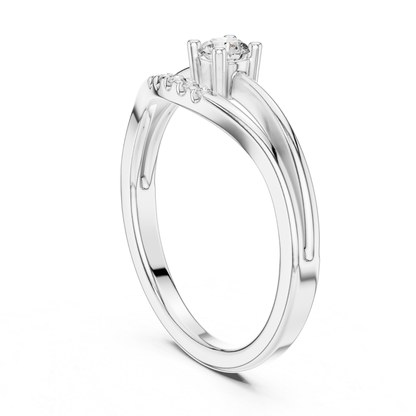 White gold solitaire diamond wrap ring
Side view of white gold wrap ring
Minimal white gold solitaire engagement ring
White gold crossover diamond ring profile
Modern wrap style diamond ring
Round diamond ring with curved white band
White gold open wrap engagement ring
Elegant solitaire wrap ring side angle
White gold ring with accent diamonds
Minimal curved band diamond ring in white gold