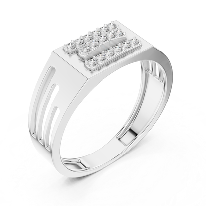 Angled view white gold triple row diamond ring
White gold round diamond ring perspective view
Triple row white gold statement diamond ring
Modern white gold geometric diamond band ring
Wide band white gold ring with round diamonds
White gold designer ring with triple diamond rows
Contemporary white gold diamond fashion ring
Luxury white gold triple row diamond ring
White gold structured band with round diamonds
Bold white gold diamond ring angled profile