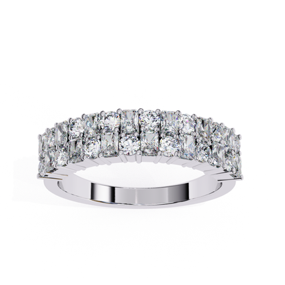 White gold two row mixed cut diamond anniversary band
Luxury mixed cut diamond band with round and princess diamonds in white gold
Elegant two row diamond anniversary band in white gold
Fine jewelry white gold mixed cut diamond band with shared prong setting
Sparkling white gold two row diamond band for women
Premium round and princess cut diamond anniversary ring in white gold
Designer white gold mixed cut diamond band with double row setting
Modern white gold mixed cut diamond wedding band
Timeless white 