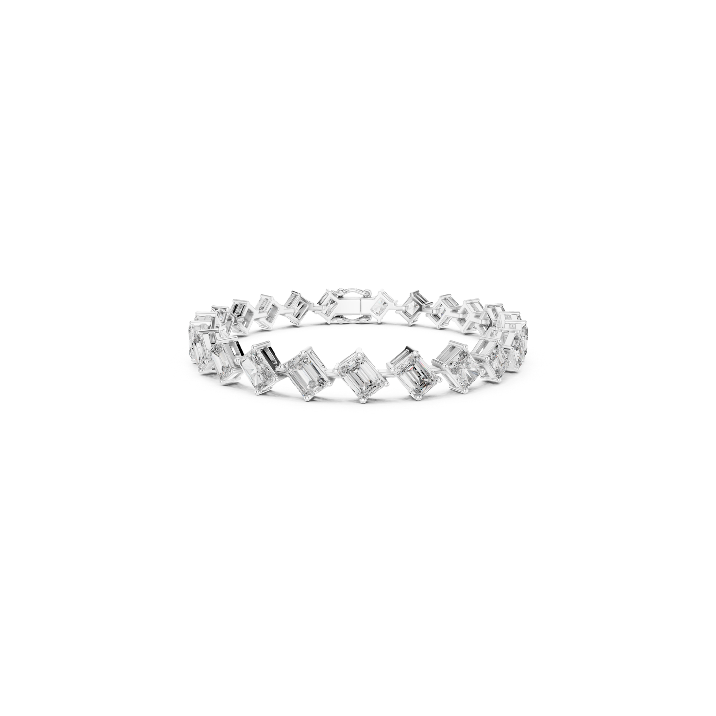 White gold vertical emerald cut diamond tennis bracelet
Emerald cut diamond line bracelet in white gold
Luxury geometric diamond bracelet for women
White gold bracelet with elongated emerald diamonds
Fine jewelry emerald diamond tennis bracelet
Modern white gold diamond bracelet design
Premium emerald cut diamond bracelet with prong setting
Designer tennis bracelet featuring emerald diamonds
Elegant white gold bracelet with step cut diamonds
Solid white gold emerald cut diamond bracelet jewelry