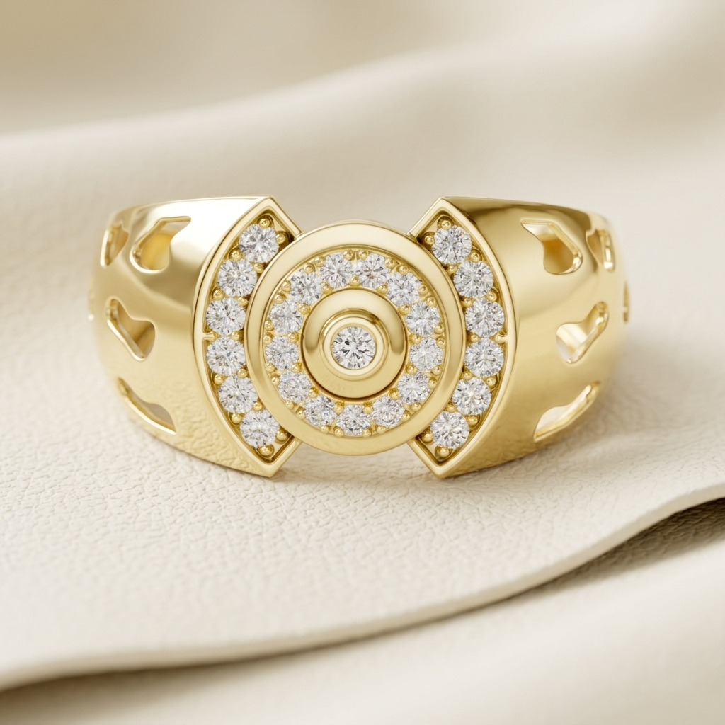 Yellow Gold Circular Halo Diamond Band
Circular Halo Diamond Band Modern Design
Yellow Gold Statement Diamond Band
Round Halo Diamond Band Fine Jewelry
Geometric Halo Diamond Band
Yellow Gold Wide Diamond Band
Circular Diamond Ring Contemporary Style
Gold Halo Diamond Band Daily Wear
Yellow Gold Pave Diamond Band
Circular Halo Diamond Ring Elegant Look
