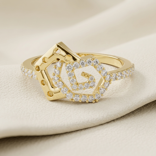Yellow Gold Hexagon Spiral Diamond Ring
Geometric Hexagon Diamond Ring Modern Style
Yellow Gold Open Hexagon Ring
Spiral Diamond Ring Fine Jewelry
Geometric Diamond Fashion Ring
Yellow Gold Pave Diamond Ring
Hexagon Open Diamond Ring Contemporary Style
Modern Geometric Diamond Ring Daily Wear
Yellow Gold Diamond Ring Minimal Design
Hexagon Spiral Diamond Ring Elegant Look