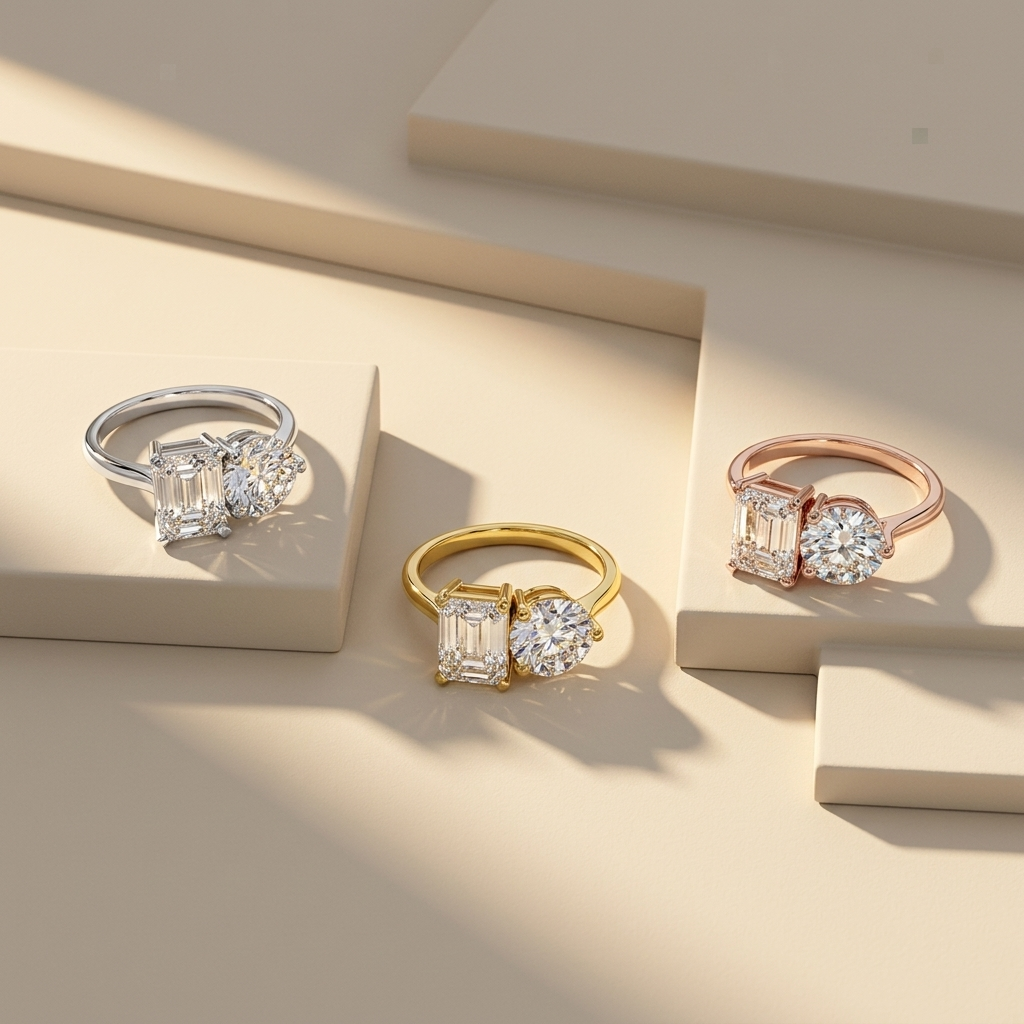 Yellow White Rose Gold Diamond Ring Collection
Emerald Pear Toi Et Moi Ring Collection
Three Gold Diamond Ring Options
Emerald Cut Pear Diamond Ring Trio
Yellow White Rose Gold Engagement Rings
Toi Et Moi Diamond Ring Metal Choices
Emerald Pear Diamond Ring Color Options
Diamond Ring Available Three Metals
Emerald Pear Bridal Ring Collection
Yellow White Rose Gold Ring Display