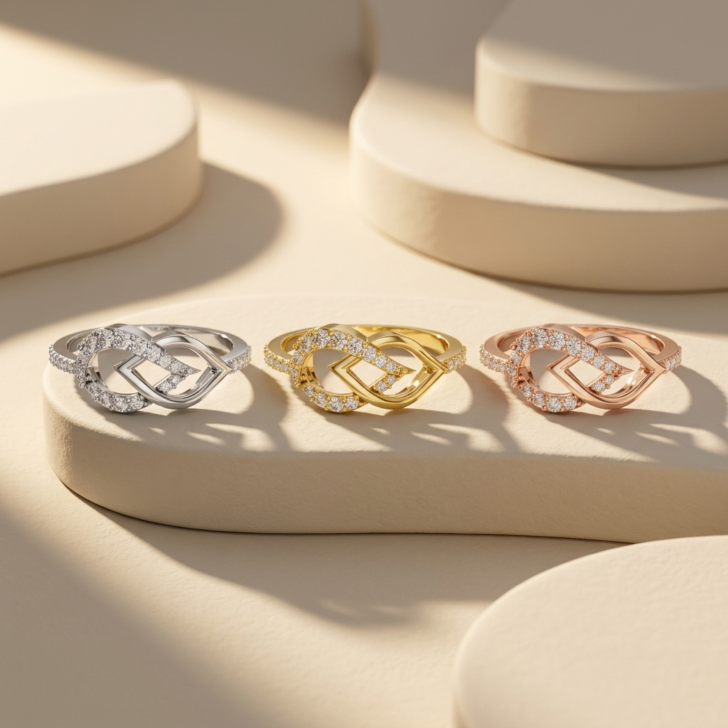 Yellow White Rose Gold Infinity Loop Diamond Ring Collection
Infinity Loop Diamond Ring Three Metal Options
Yellow White Rose Gold Open Diamond Ring
Infinity Twist Diamond Ring Metal Choices
Geometric Infinity Diamond Ring Collection
Yellow White Rose Gold Fashion Ring
Open Infinity Diamond Ring Three Gold Colors
Infinity Loop Diamond Ring Color Options
Yellow White Rose Gold Ring Display
Infinity Loop Diamond Ring Premium Collection