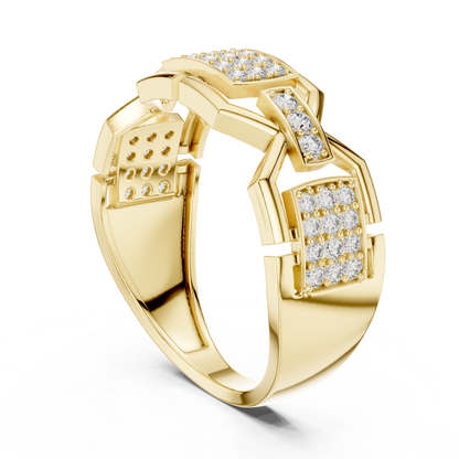 Yellow gold architectural diamond statement ring design
Modern yellow gold geometric cluster diamond ring
Yellow gold abstract open frame diamond band
Contemporary yellow gold angular diamond fashion ring
Yellow gold layered geometric diamond band style
Luxury yellow gold modern statement diamond ring
Yellow gold polished geometric cluster band ring
Bold yellow gold architectural diamond fashion band
Elegant yellow gold abstract diamond ring design
Yellow gold open geometric statement ring style