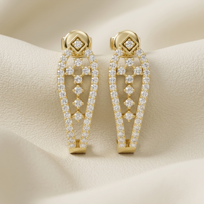 Yellow gold diamond openwork drop earrings
Luxury pavé diamond statement earrings
Elegant open frame diamond drop earrings
Fine jewelry yellow gold dangle earrings
Premium diamond open design earrings
Sparkling diamond drop earrings close up
Modern yellow gold diamond earrings
Designer openwork diamond earrings
Brilliant pavé diamond dangle earrings
Luxury diamond earrings product photo