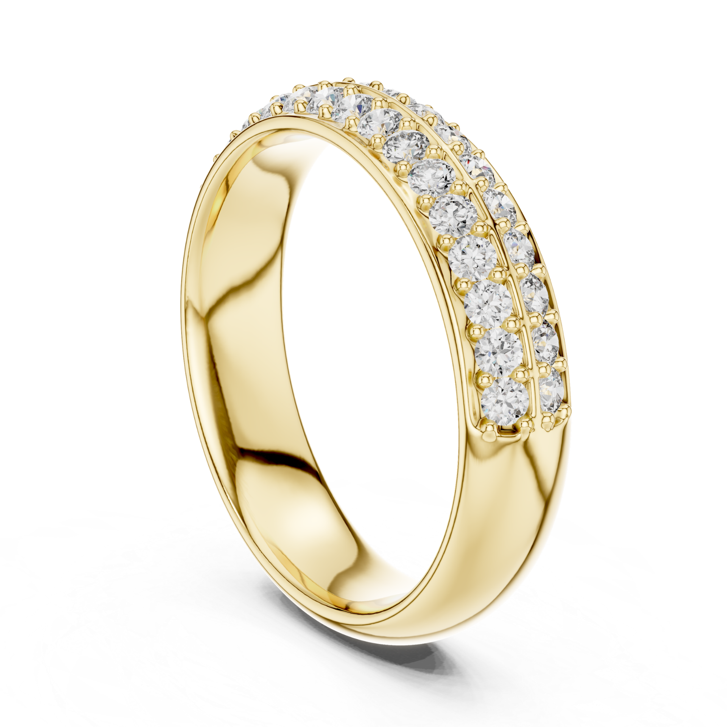Yellow gold diamond band ring angled view design
Double row diamond ring angled profile detail
Round diamond band ring perspective view design
Yellow gold diamond band ring diagonal angle
Double row diamond gold ring closeup view
Yellow gold diamond ring three quarter angle
Lab diamond band ring angled position view
Diamond band ring from angled perspective view
Yellow gold double row ring detailed view
Round diamond gold band ring angled display