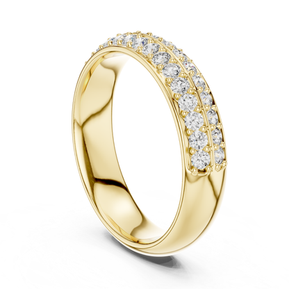 Yellow gold diamond band ring angled view design
Double row diamond ring angled profile detail
Round diamond band ring perspective view design
Yellow gold diamond band ring diagonal angle
Double row diamond gold ring closeup view
Yellow gold diamond ring three quarter angle
Lab diamond band ring angled position view
Diamond band ring from angled perspective view
Yellow gold double row ring detailed view
Round diamond gold band ring angled display