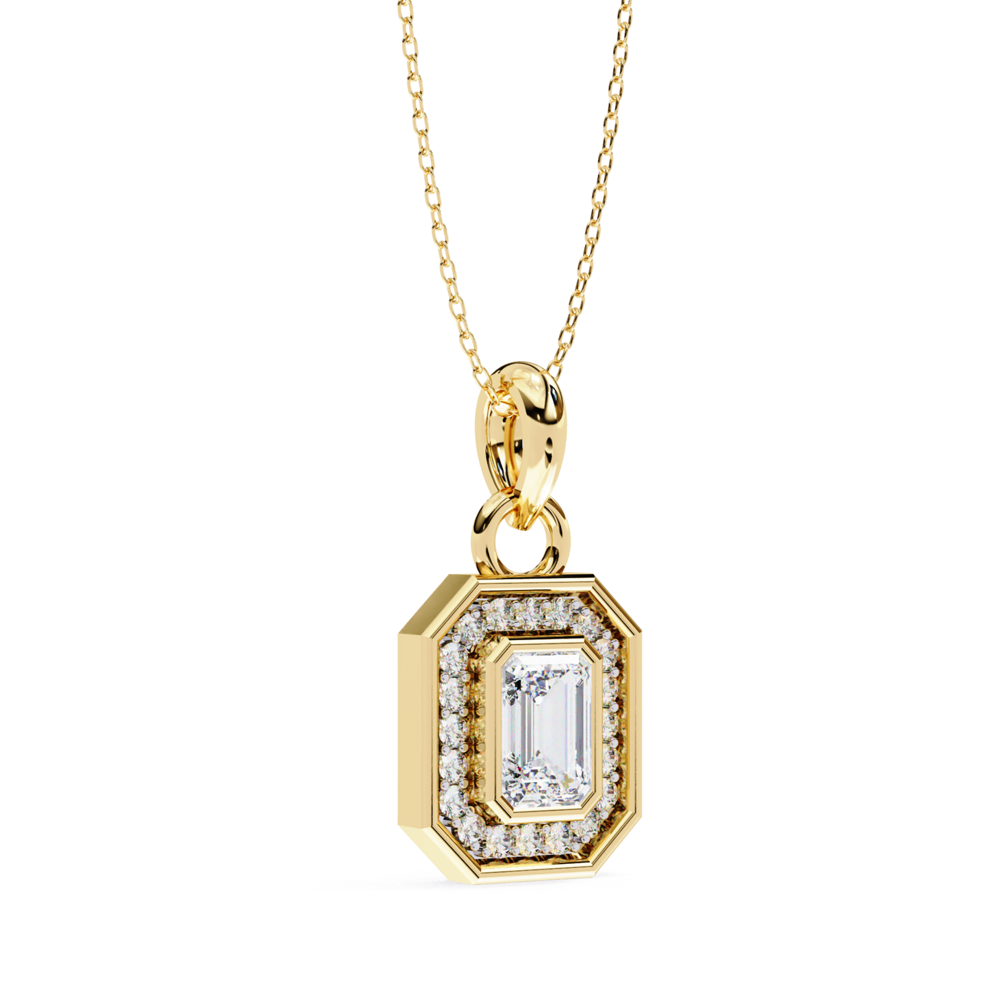 Yellow Gold Emerald Cut Diamond Halo Pendant Side View
Yellow Gold Emerald Diamond Octagon Halo Pendant
Yellow Gold Side Profile Emerald Diamond Pendant
Emerald Cut Diamond Pendant With Halo Side Angle
Yellow Gold Diamond Halo Pendant Side Detail
Octagon Frame Emerald Cut Diamond Pendant Gold
Emerald Cut Diamond Pendant Thick Side Profile
Yellow Gold Halo Pendant Emerald Center Diamond
Gold Emerald Cut Pendant With Octagon Border
Yellow Gold Emerald Diamond Pendant Angled View