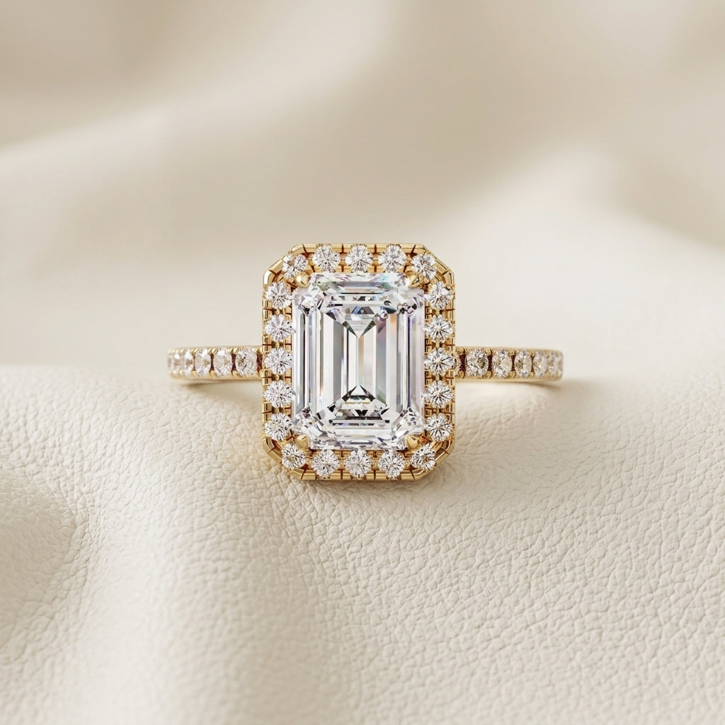 Yellow Gold Emerald Cut Halo Diamond Ring
Emerald Cut Diamond Halo Ring in Yellow Gold
Yellow Gold Halo Ring with Emerald Diamond
Emerald Diamond Ring with Halo Setting
Yellow Gold Emerald Cut Diamond Engagement Ring
Halo Set Emerald Diamond Gold Ring
Yellow Gold Rectangular Halo Diamond Ring
Emerald Cut Center Diamond Halo Ring
Fine Yellow Gold Emerald Diamond Ring
Yellow Gold Diamond Halo Statement Ring