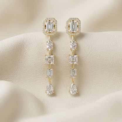 Yellow gold emerald cut diamond halo drop earrings
Luxury multi shape diamond dangle earring pair
Emerald oval asscher and pear diamond drop earrings
Elegant long mixed cut diamond statement earrings
Fine jewelry yellow gold cascading diamond earrings
Premium geometric multi stone diamond drop earrings
Sophisticated emerald cut halo diamond dangle earrings
Luxury asscher and pear shape diamond earrings
Contemporary long diamond drop earring design
Elegant yellow gold mixed shape diamond earrings
