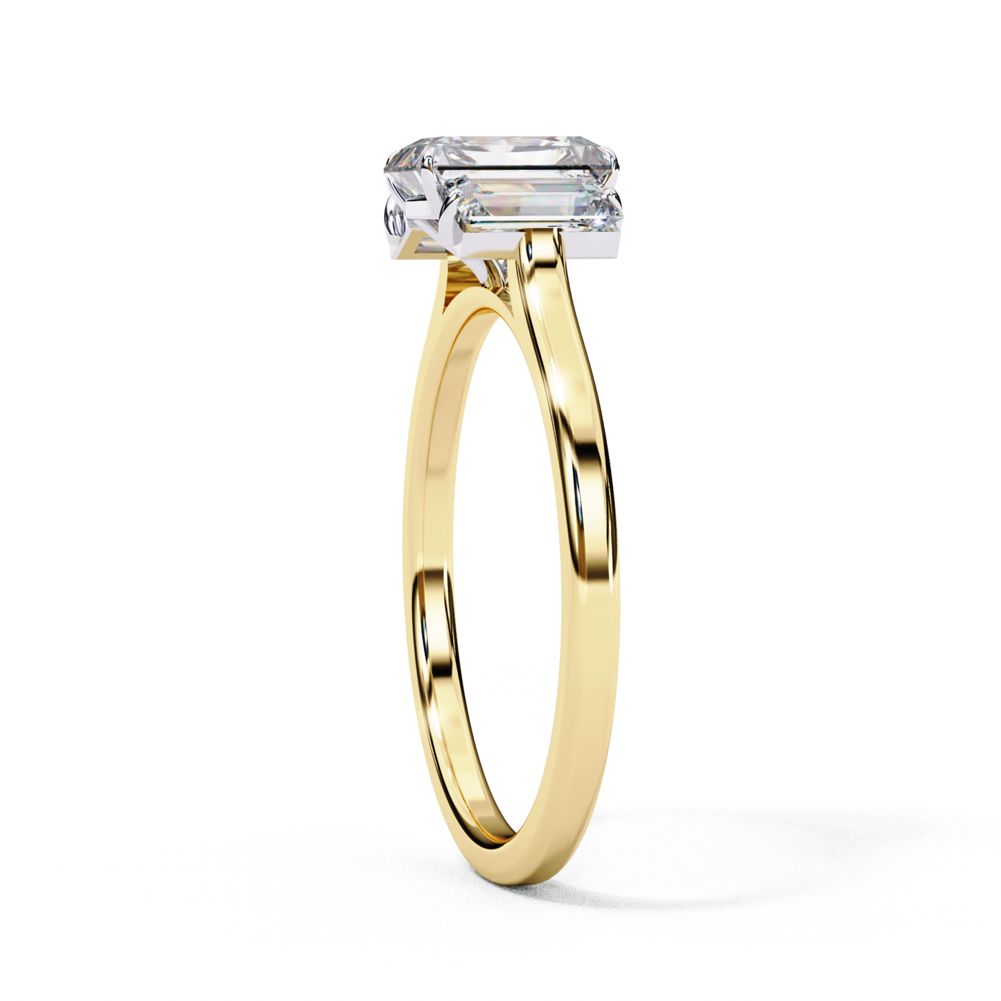 Yellow gold band with emerald cut diamond
Emerald cut diamond in yellow gold
Yellow gold ring with emerald diamond
Side view of yellow gold ring
Yellow gold band with emerald cut stone
Yellow gold ring with single emerald diamond
Top view of yellow gold emerald cut ring
Simple yellow gold emerald diamond ring
Yellow gold ring with emerald cut stone
Yellow gold solitaire emerald diamond ring
